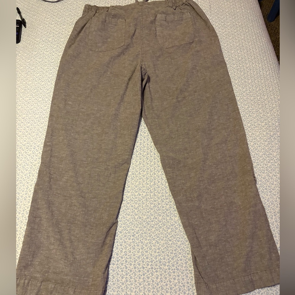 Denim & Co Cotton/Linen Mix Pant - Picture 5 of 6